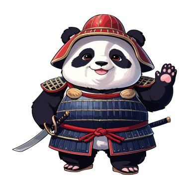 Blossoms and Blades The Journey of the Smiling Samurai Panda clipart