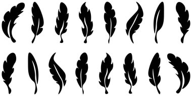 Tüy tüyü basit siluet simgesi. Tüylü simge vektörü