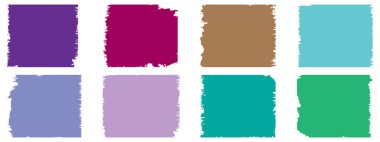 Grunge kare şablonu. Siyah vektör boyalı kareler veya dikdörtgen şekiller