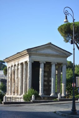 İtalya 'nın antik Roma şehrinin manzarası