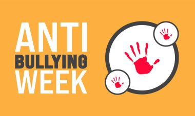 November is Anti-Bullying Week. Holiday concept. suitable for placard, background,Greeting Card, Poster design template with text inscription, standard Social Media Post.