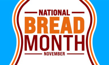 Ulusal Ekmek Ayı vektör çizimi. Tatil kavramı. Tatil kartı, arkaplan, tebrik kartı, metin yazımlı poster tasarım şablonu, standart sosyal medya postası.