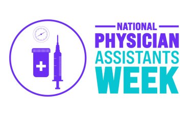 Ulusal doktor asistanı haftası. şablon, arkaplan, pankart, kart ve metin yazma ve renkli vektör sanatı ile poster tasarım şablonu için iyi.