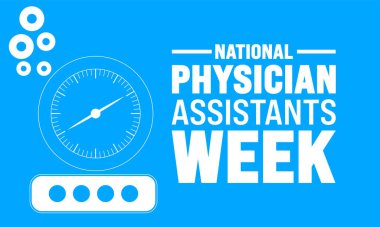 Ulusal doktor asistanı haftası. şablon, arkaplan, pankart, kart ve metin yazma ve renkli vektör sanatı ile poster tasarım şablonu için iyi.