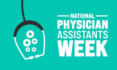 Ulusal doktor asistanı haftası. şablon, arkaplan, pankart, kart ve metin yazma ve renkli vektör sanatı ile poster tasarım şablonu için iyi.