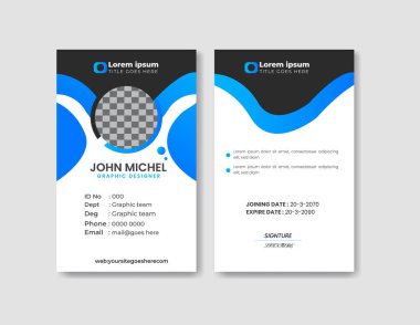 Kimlik Kart Şablonu Tasarım Ofisi Kimlik No: 124; Şirketiniz için Çalışan Kimliği