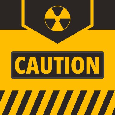  Caution ,Radiation warning sign, Keep out and Under construction industrial yellow sign. Warning work danger and attention banner. Perfect for business concepts, backgrounds, label, poster, sticker, sign, symbol 