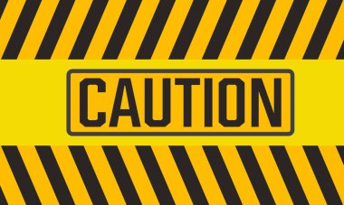 Caution ,Radiation warning sign, Keep out and Under construction industrial yellow sign. Warning work danger and attention banner. Perfect for business concepts, backgrounds, label, poster, sticker, sign, symbol 