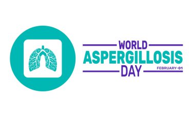 February is World Aspergillosis Day background template. Perfect for banners, cards, posters, and social media .Vector design with text inscription and classic color for a professional look clipart