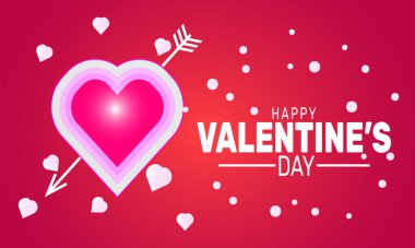 Sevgililer Günü şablonunuz kutlu olsun. Afişler, kartlar, posterler ve sosyal medya için mükemmel. Profesyonel görünüm için metin yazımı ve klasik renk içeren vektör tasarımı