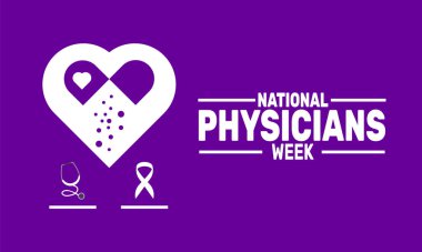 Ulusal Hekimler Haftası. Bu tatil temalı tasarım arka planlar, afişler, tebrik kartları, yazılı posterler, klasik sosyal medya paylaşımları için mükemmel. Vektör illüstrasyonu.