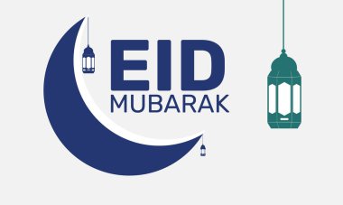 Mübarek İslami bayramlar, lüks tasarımı olan arka plan vektör illüstrasyonları. Yıldızlı ve aylı standart renk gradyanı Mübarek arka planı. Beyaz Mübarek tasarımı ile İslami ışık tasarımı