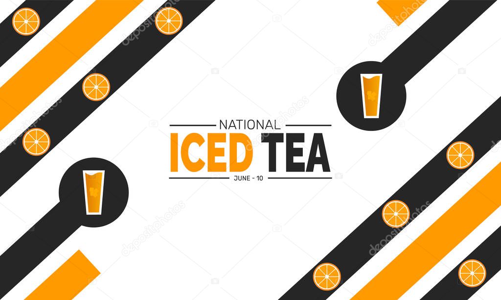 National Iced Tea Day. holiday concept, Perfect for background, banners, cards, posters, and social media design with text inscription and classic color for a professional look