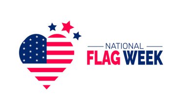 Ulusal Bayrak Haftası. Vatansever Bayrak Konsepti, Bayrak Posteri, Vatansever Bayrağı, Kartı, Sosyal Medya Posta ya da Bayrak Tasarımı İlham Verici İllüstrasyonu