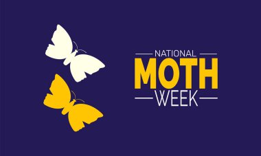 Ulusal Güve Haftası arka plan illüstrasyonu. Tatil konsepti. Profesyonel illüstrasyon tasarımı ile arkaplan, pankart, kart ve poster tasarım şablonu için kullan