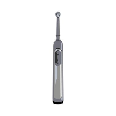 dental care vector illustration electric toothbrush grey. ideal for dental care branding, hygiene product visuals, and oral health-related graphics. clipart