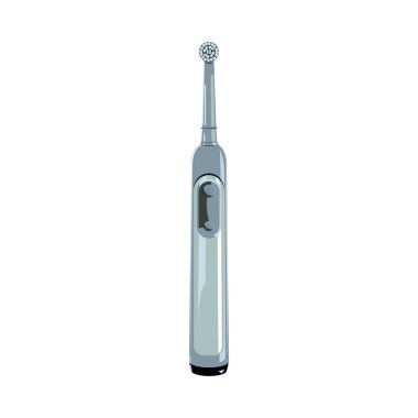 dental care vector illustration electric toothbrush green. ideal for dental care branding, hygiene product visuals, and oral health-related graphics. clipart