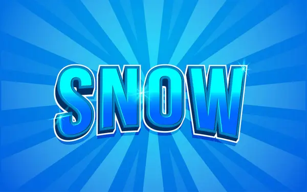 stock vector Snow 3d editable text effect