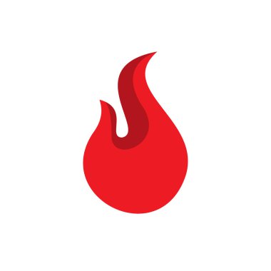 Modern ateş alev logosu Vektör Simgesi