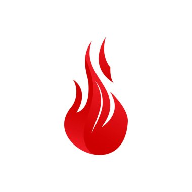 Modern ateş alev logosu Vektör Simgesi
