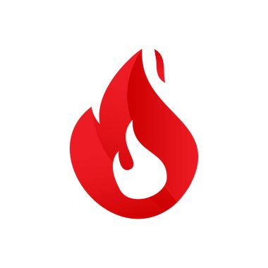 Modern ateş alev logosu Vektör Simgesi