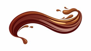 Erimiş siyah çikolata damlaları, sıcak kahve ve süt karışımı.