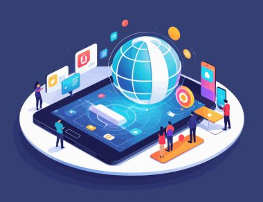 modern düz illüstrasyon, afiş veya iniş web sayfası kavramı