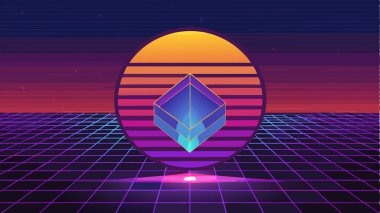 3D şekilli renkli değişken arkaplan