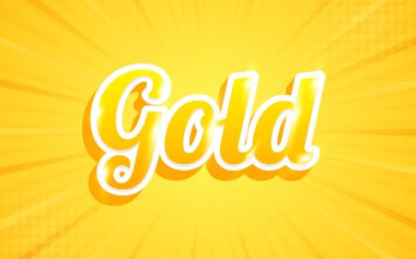 Altın düzenlenebilir metin efekti, metin efekti şablonu