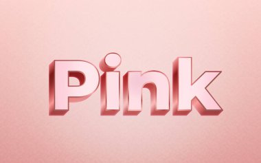 Pembe düzenlenebilir metin efekti, metin etkisi şablonu