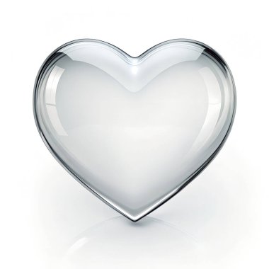 Eşleşen arkaplanda 3d beyaz kalp simgesi izole edildi