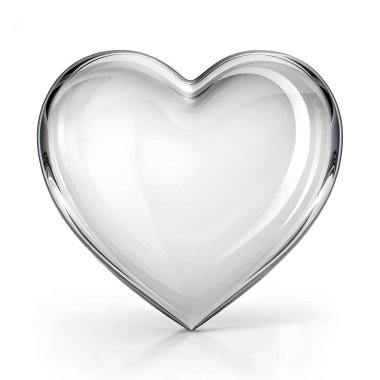 Eşleşen arkaplanda 3d beyaz kalp simgesi izole edildi