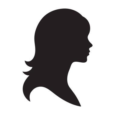 Modern Silhouette - Abstract Female Profile Vector clipart