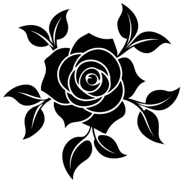 Siyah arka planda kırmızı ve krem güllerle süslü çiçek desenleri