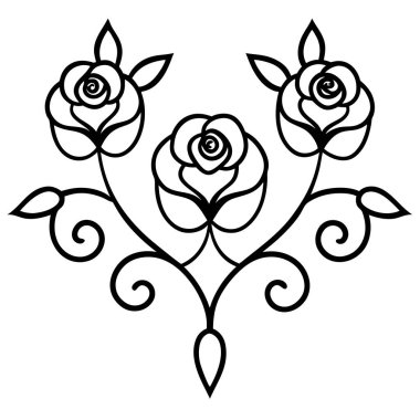 Dekoratif Kullanım için Süslü Vektör Tasarımı