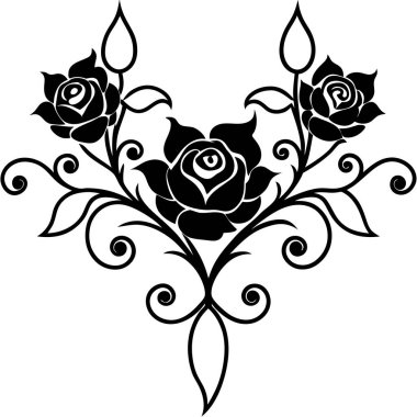 Dekoratif Kullanım için Süslü Vektör Tasarımı