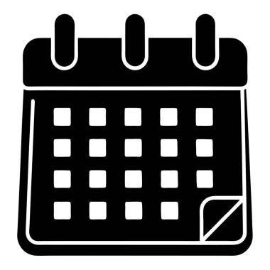 Zaman Yönetimi ve Planlama Grafikleri için Takvim Simgesi Vektör İllüstrasyon Tasarımı