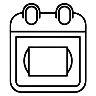 Zaman Yönetimi ve Planlama Grafikleri için Takvim Simgesi Vektör İllüstrasyon Tasarımı