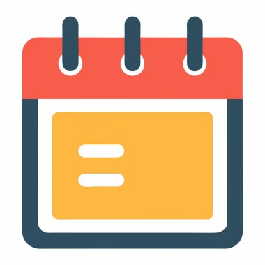 Zaman Yönetimi ve Planlama Grafikleri için Takvim Simgesi Vektör İllüstrasyon Tasarımı