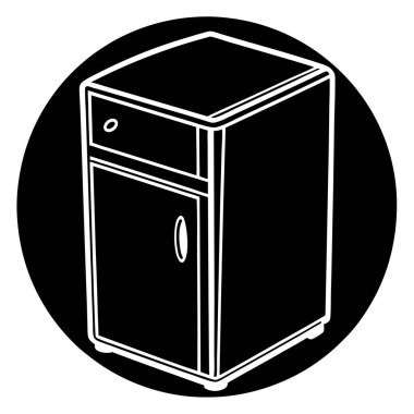 Ticari Kullanım ve Ev Aletleri için Buzdolabı İllüstrasyon Tasarım Vektör Sanatı