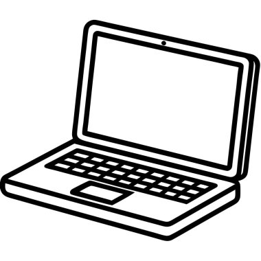 Basit bir dizüstü bilgisayar çizimi