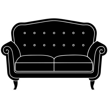 Bir Koltuğun Basit Vektör İllüstrasyonu