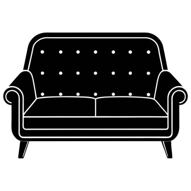 Bir Koltuğun Basit Vektör İllüstrasyonu