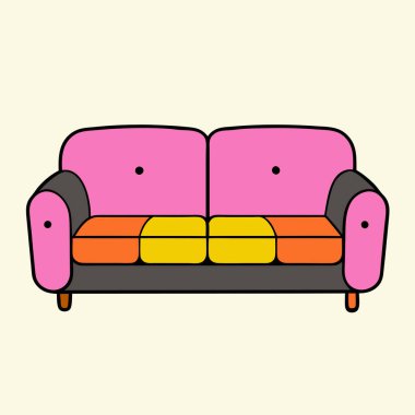 Bir Koltuğun Basit Vektör İllüstrasyonu