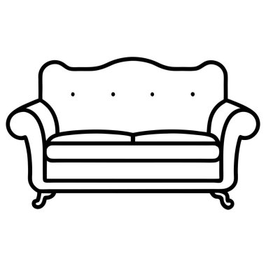 Bir Koltuğun Basit Vektör İllüstrasyonu