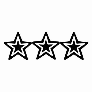 Değerlendirme ve Geri bildirim için Yıldız Simgesi Vektör İlülasyonu