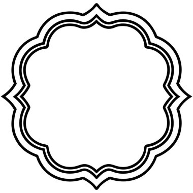 Retro Süslemeli Çerçeve Vektörü İllüstrasyon Tasarımı Klasik Biçiminde