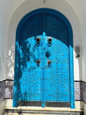 Mavi Arap kapısı. Yüksek kalite fotoğraf