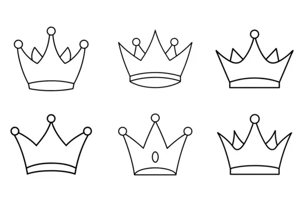 Crown vektör çizgisi resim tasarımı