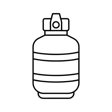Gaz Silindiri Vektör Sanat Tasarımı İllüstrasyonu